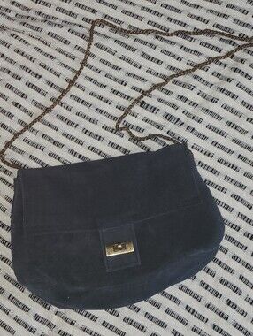 Free People Black Suede Slouchy Shoulder Bag